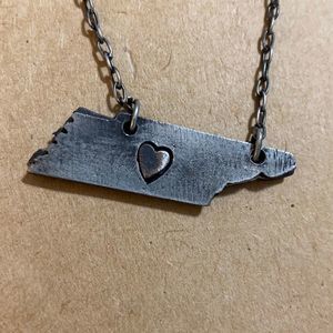 Handcrafted Tennessee Heart Necklace